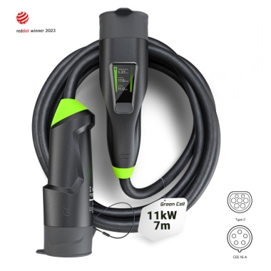  Green Cell Habu SE kaasaskantav elektriauto reisilaadija 11kW 7m T2 to CEE 16A 2in1